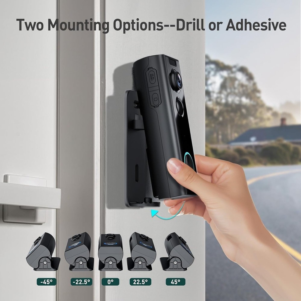 2K Wireless Doorbell Camera with No Subscription - Smart Home Security Solution