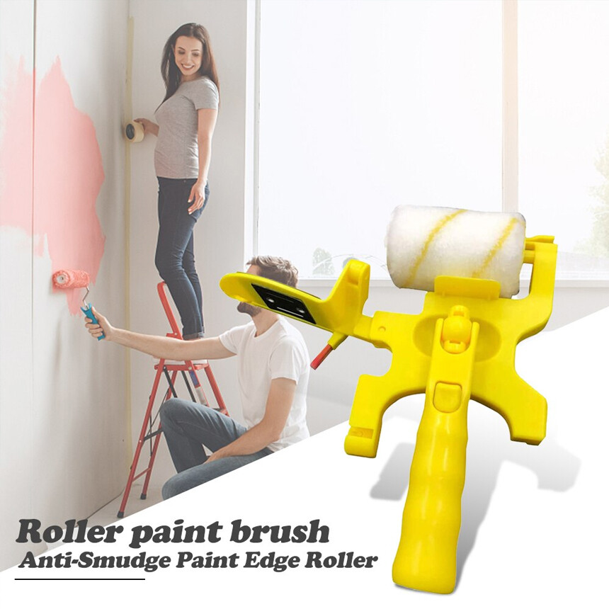 Multifunctional Clean-Cut Paint Edger Roller Brush Safe Tool for Wall Ceiling US