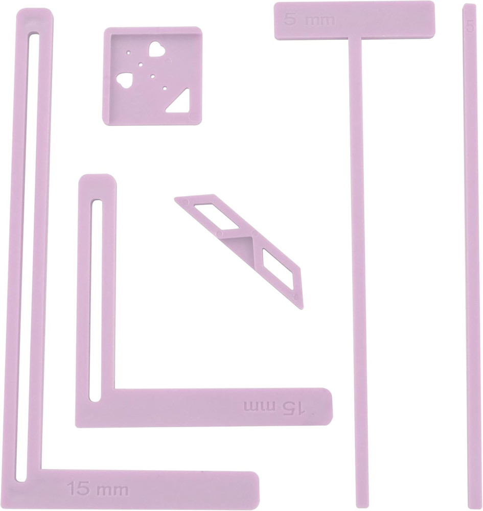 6Pcs Bookbinding Easy Scrapbooking Tool for Starter, Complete Great Stencils and