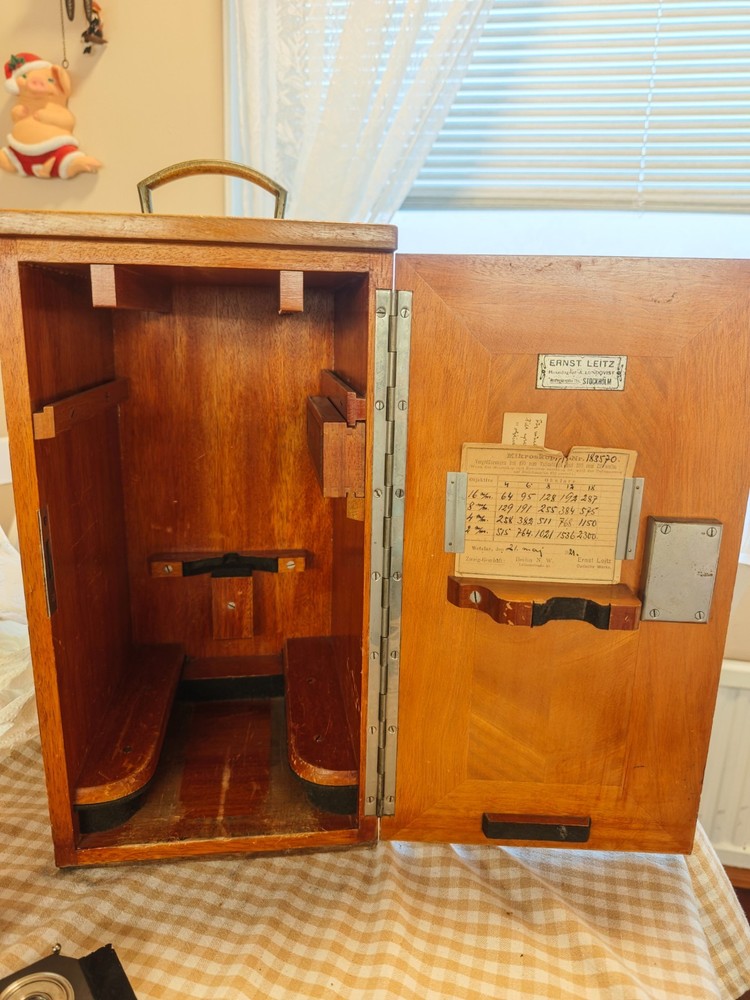 antique e. leitz wetzlar microscope