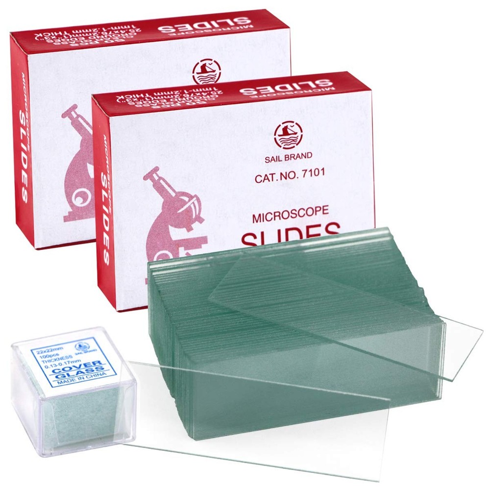 Twdrer 100PCS Clear Transparent Blank Microscope Slides and