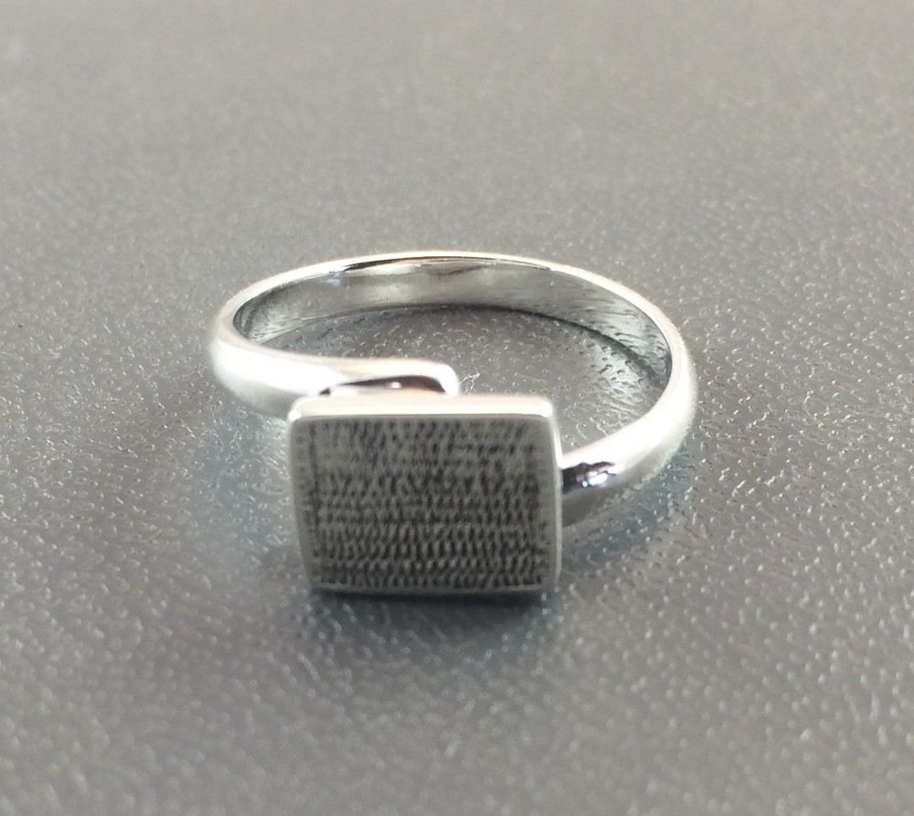 Sterling Silver Ring Blank 8x10mm Pad Base Adjustable Style .925 Quality Finding
