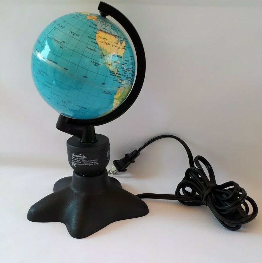 Sunbeam Small Color Changing Desktop World Map Globe