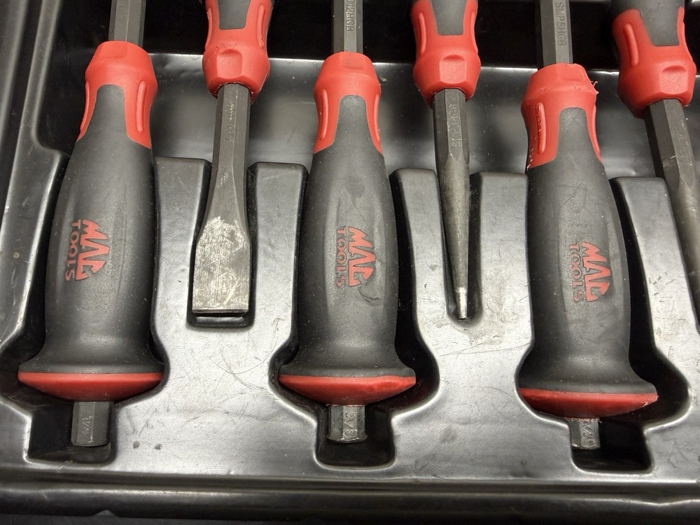MAC TOOLS PCHG10SB 10-PC MOLDED GRIP PUNCH AND CHISEL SET