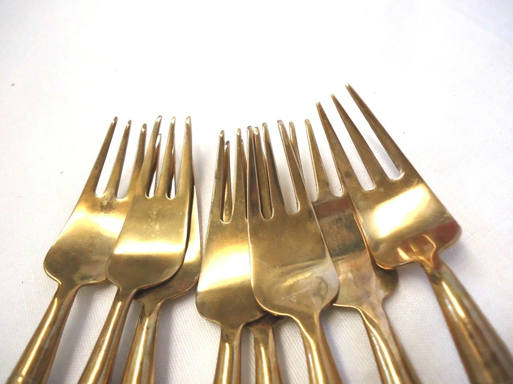 SIAM BRASS BRONZE FLATWARE 19-PIECES
