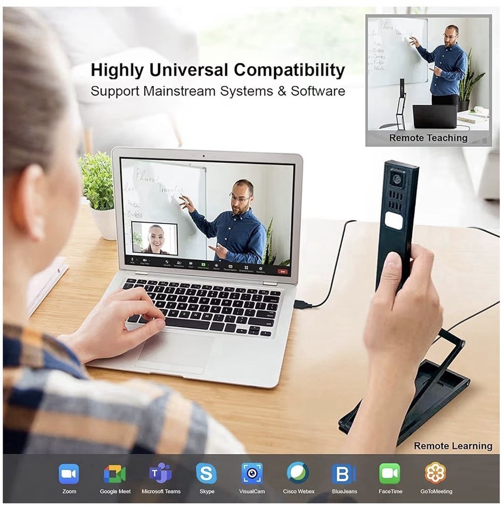 VIISAN P2U Document Camera & Webcam 2K with Dual Microphone