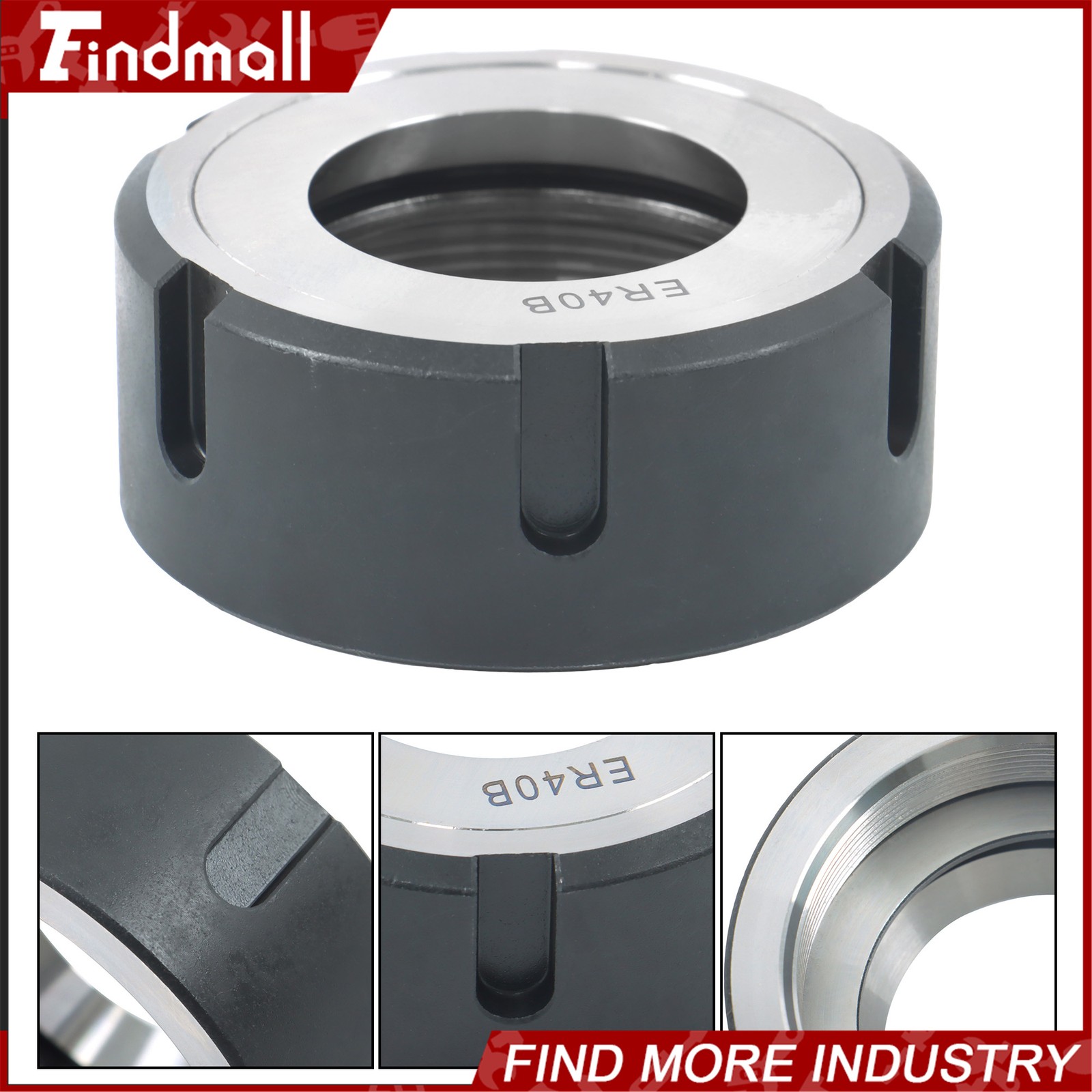 Findmall Precision ER40 Ball Bearing Collet Nut for CNC Tool Holder