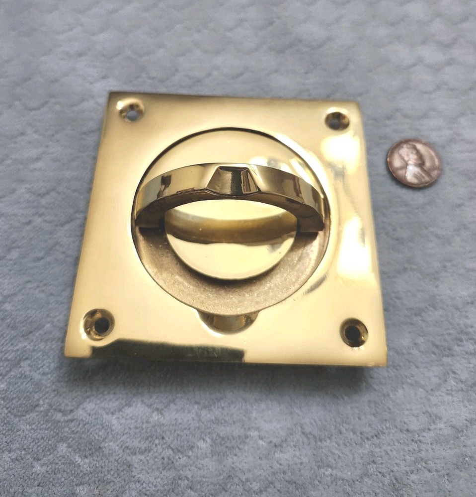 Flush Ring Pull Brass X Large New