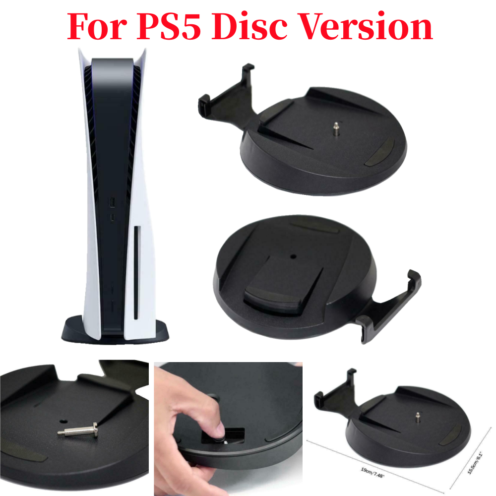 Vertical Stand Game Console Holder Base w/Screw for PS5 Console Replacement New