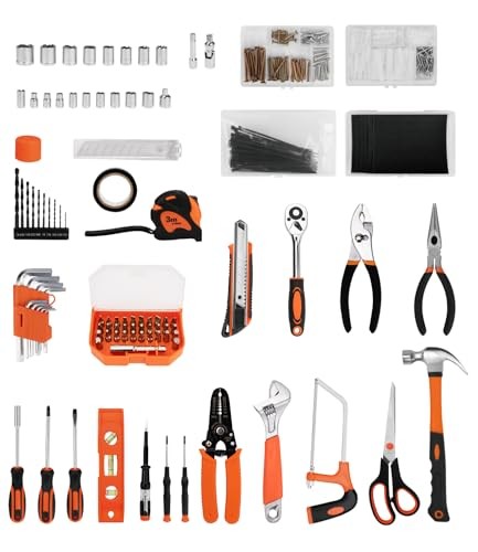 328-Piece Tool Set - Tool Kit Toolbox Storage Case with Drawer, General Orange