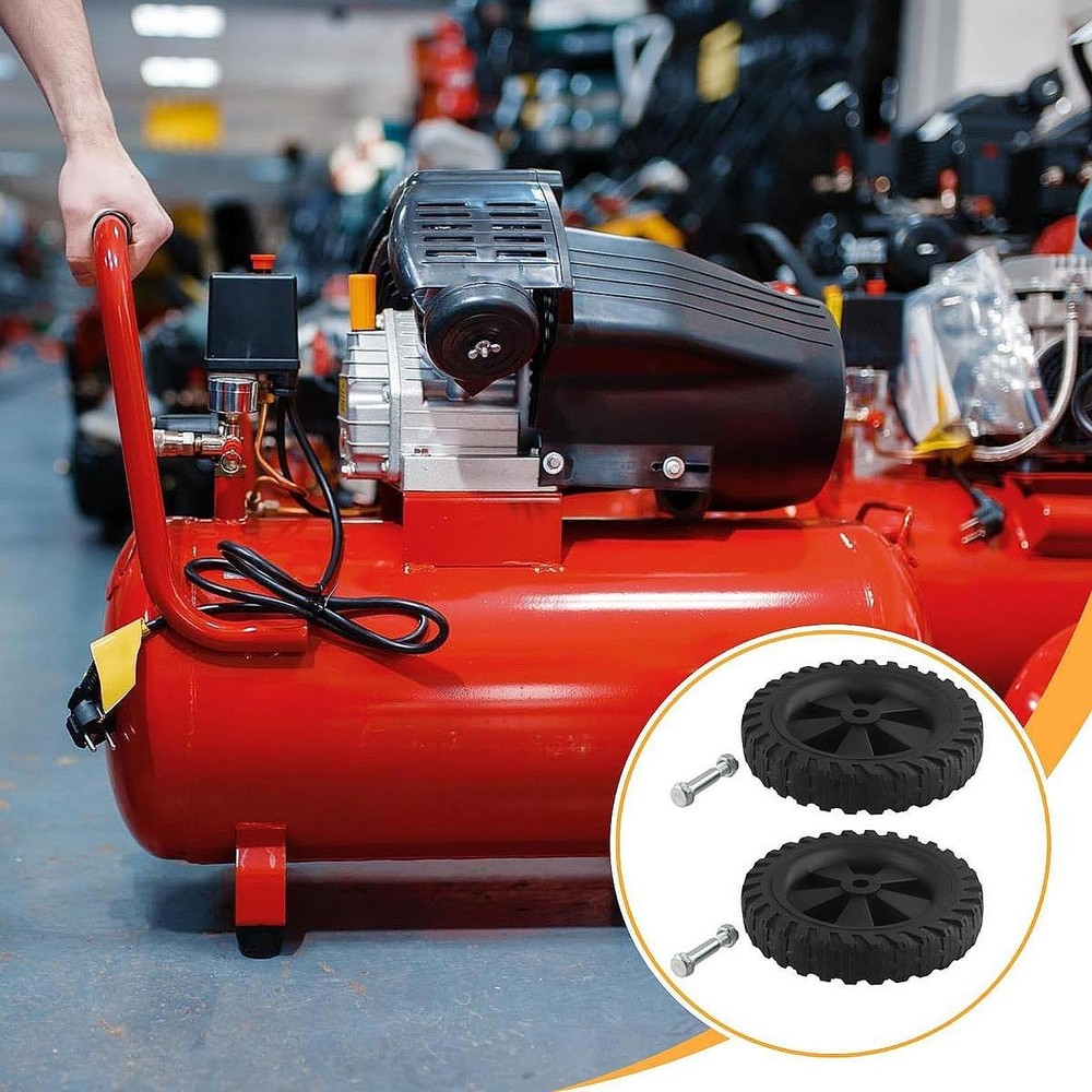 2Pcs Air Compressor Wheels Air Compressor Casters Easy Mobility Shock Absorption