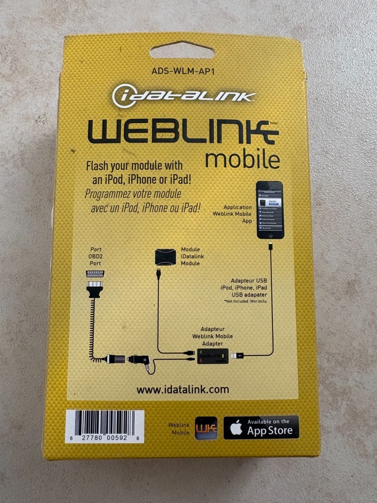 iDatalink ADS-WLM-AP1 Apple iOS Weblink Updater Programming Cable