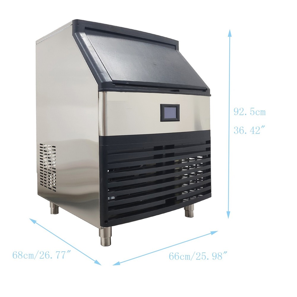 Automatic Commercial Ice Machine160KG Ice Making Capacity Ice Cube Maker Stainle