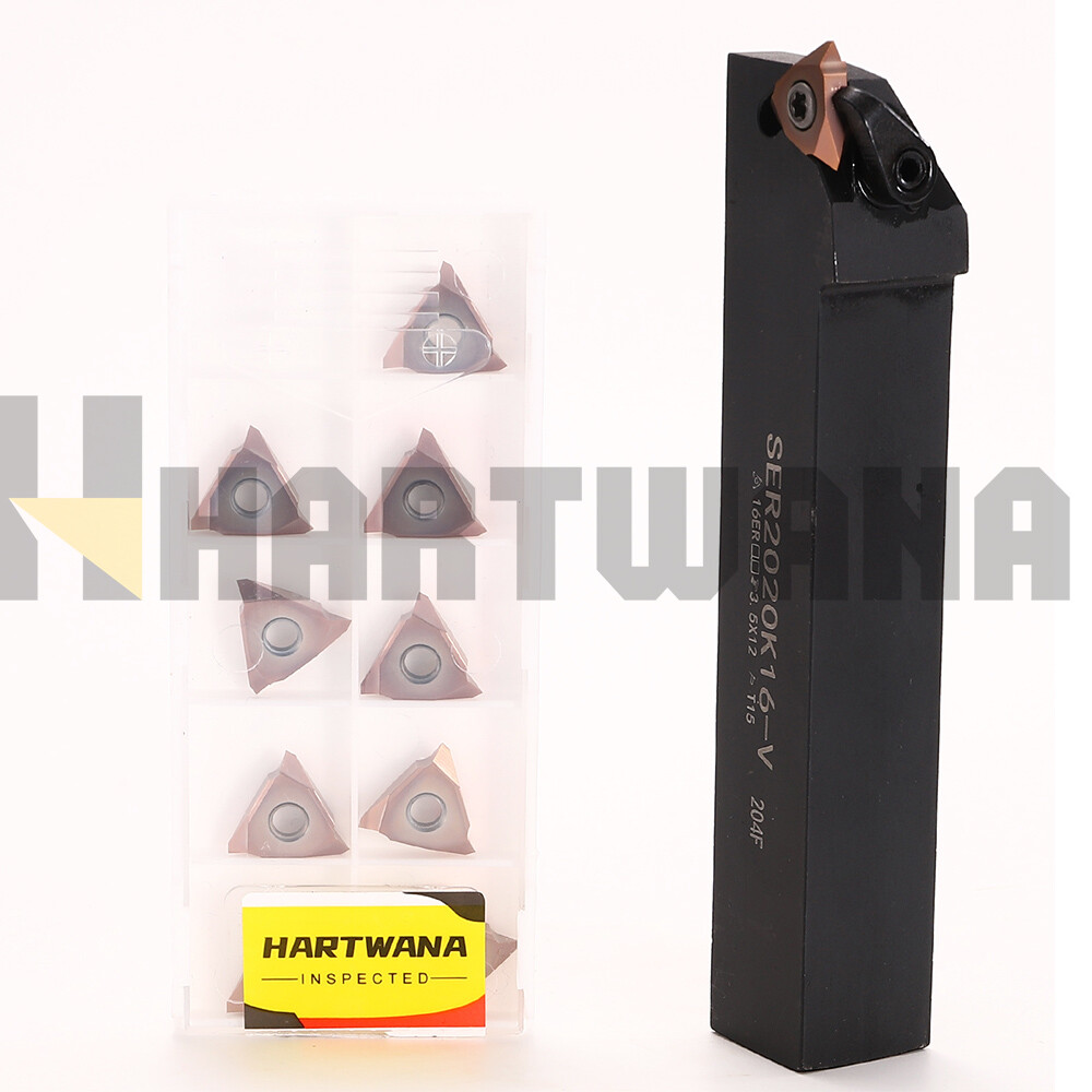 Lathe Threading Tool Holder External Vertical Threading Inserts 16VERAG60 10PCS
