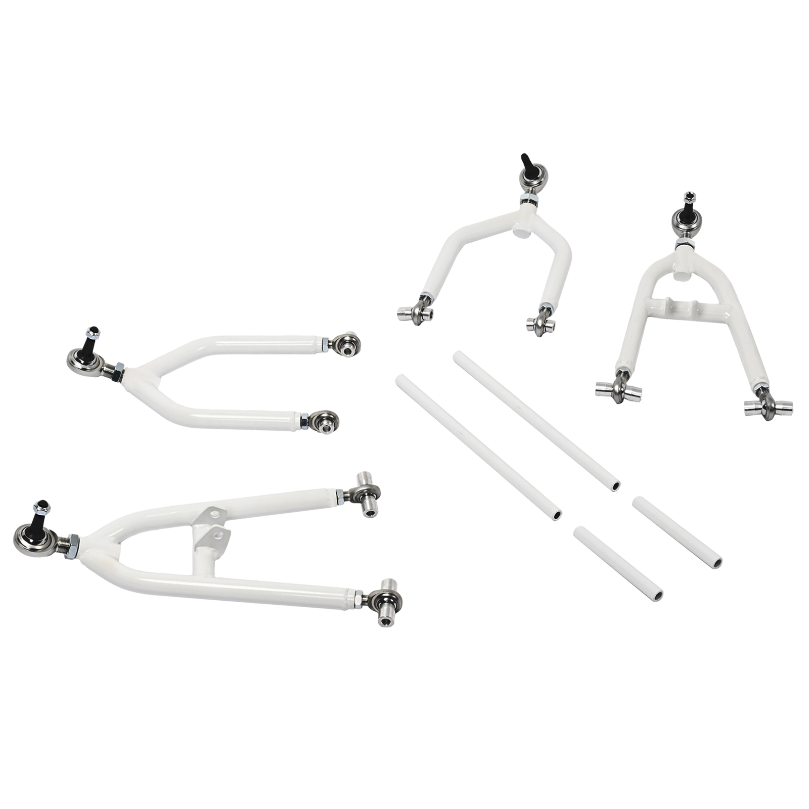 Front Control A-Arms +2+1 For Yamaha Banshee 350 YFZ 350 1987-2006 White+Silvery