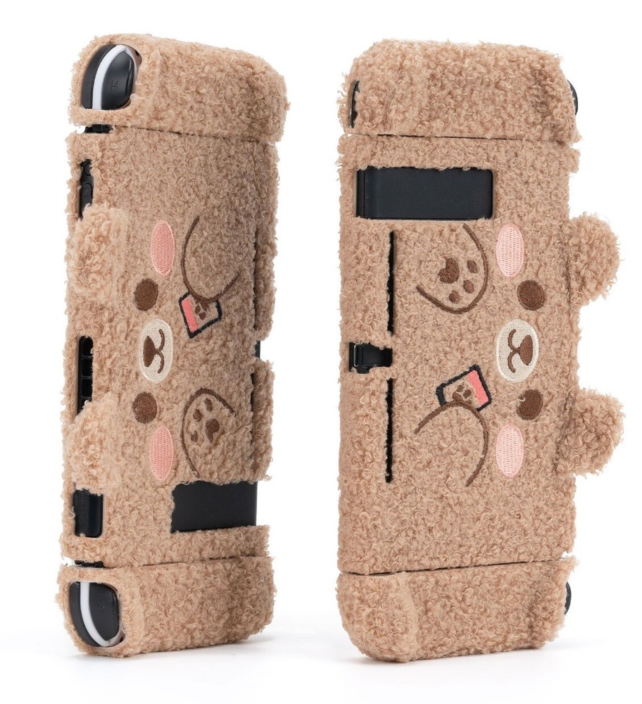 GeekShare Protective Case for Nintendo Switch New Cute Bear Plush Hard Shell NS