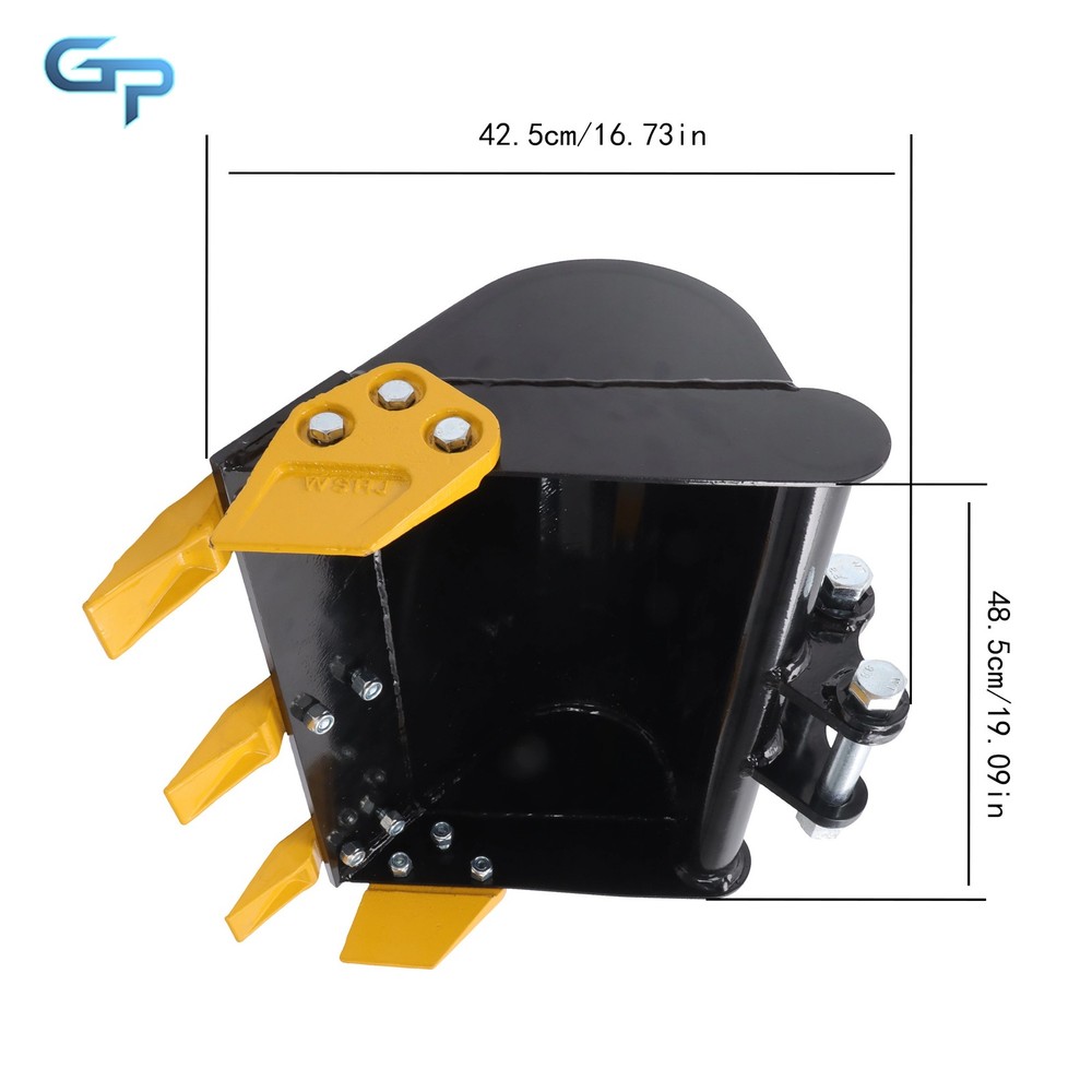 Mini Excavators 500mm Width Bucket Attachments For 1-2 Tons Small Digger 20inch