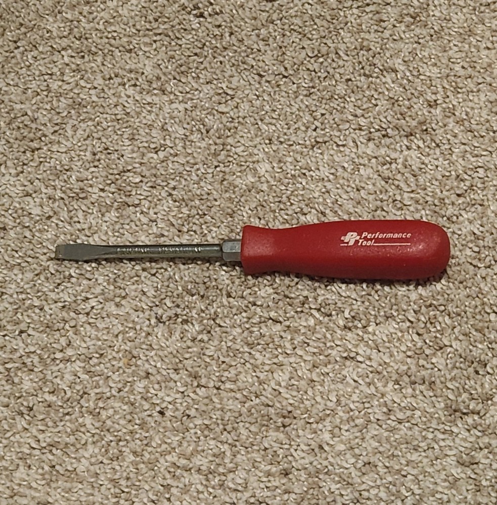 Vintage Chrome Vanadium Performance Tool Advertising Flat Head Screwdriver
