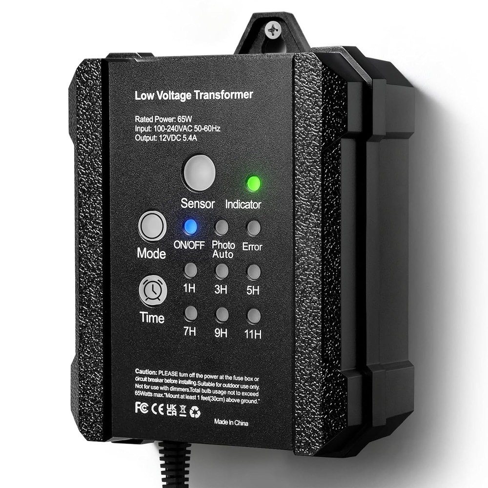 65W Low Voltage Landscape Transformer with Countdown Timer & Photocell Sensor