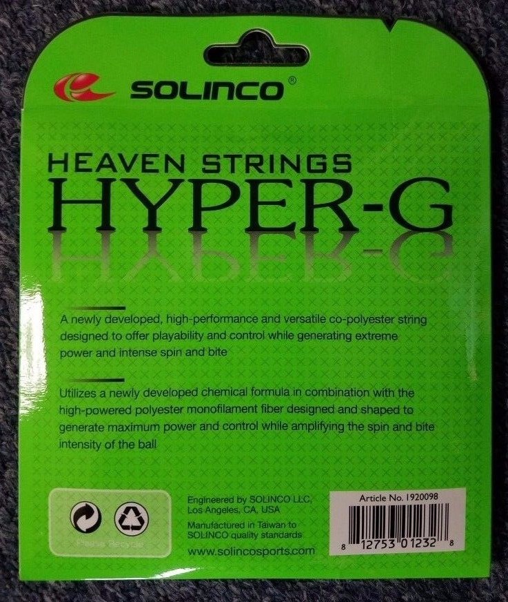 Solinco Hyper G Hyper-G 16 Gauge 1.30mm Tennis String NEW