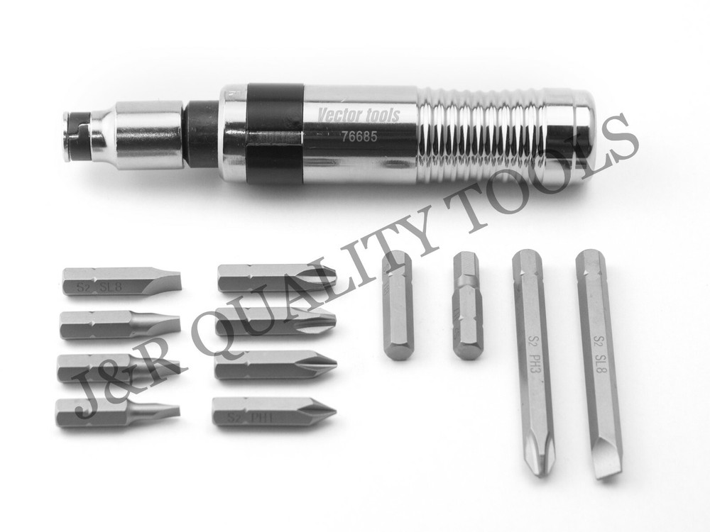 VCT 1/2" DR Reversible Hand Held Impact Driver and Impact Screwdriver Bits Set