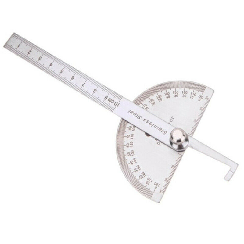 Stainless Steel 180 degree Protractor Angle Finder Rotary Measuring Ruler
