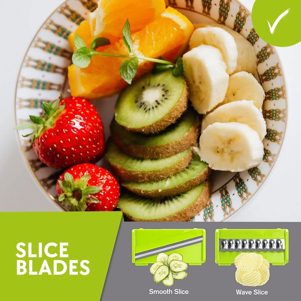 16-in-1 Mandoline Slicer – Avoid Injuries, Safe & Precise Kitchen Tool