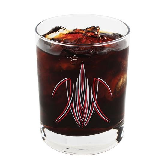 Pinstriped Pint & Rock Glass Set, Red