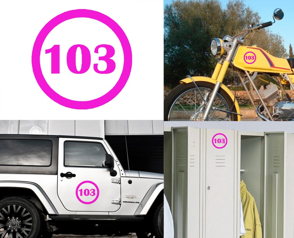 Number 103, Sticker Vinyl Version v1b