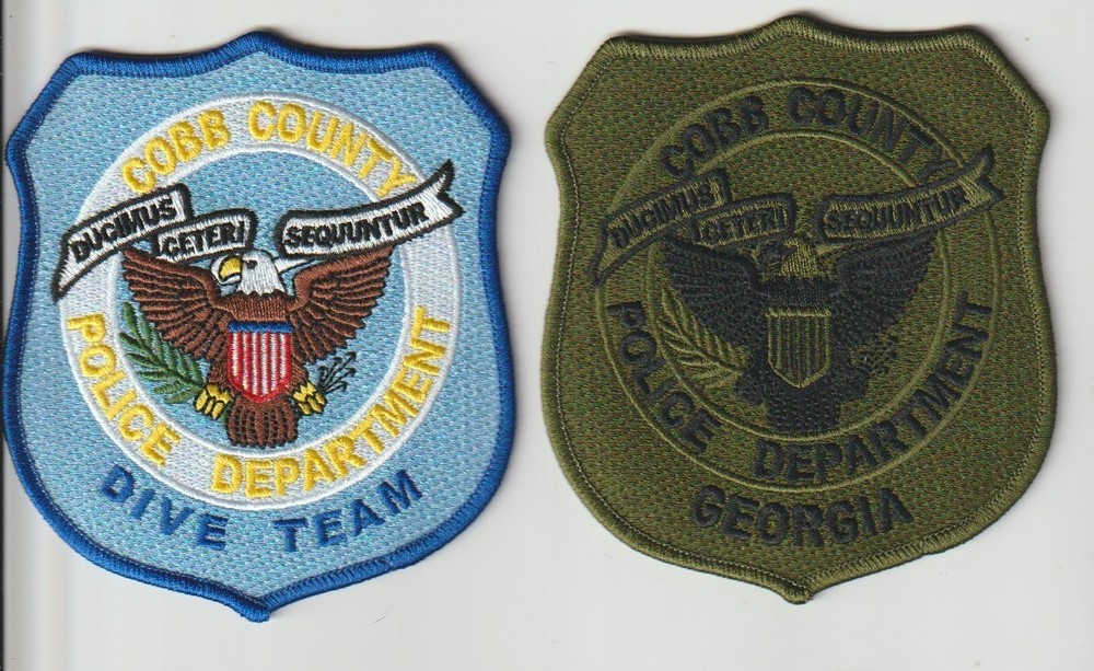 Cobb County Dive Team & Tactical obsolete patches ship from Australia