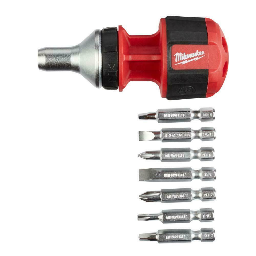 Milwaukee 48-22-2330 8 in 1 Compact Ratcheting Multi-bit Driver