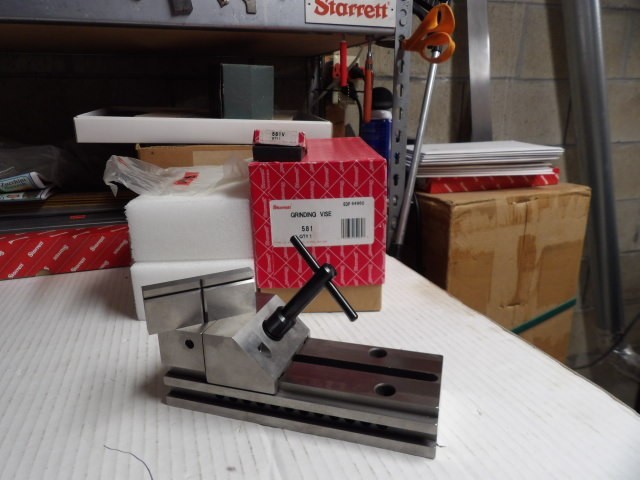 STARRETT  #581  Precision Grinding Vise W/581V Angle Block   NEW
