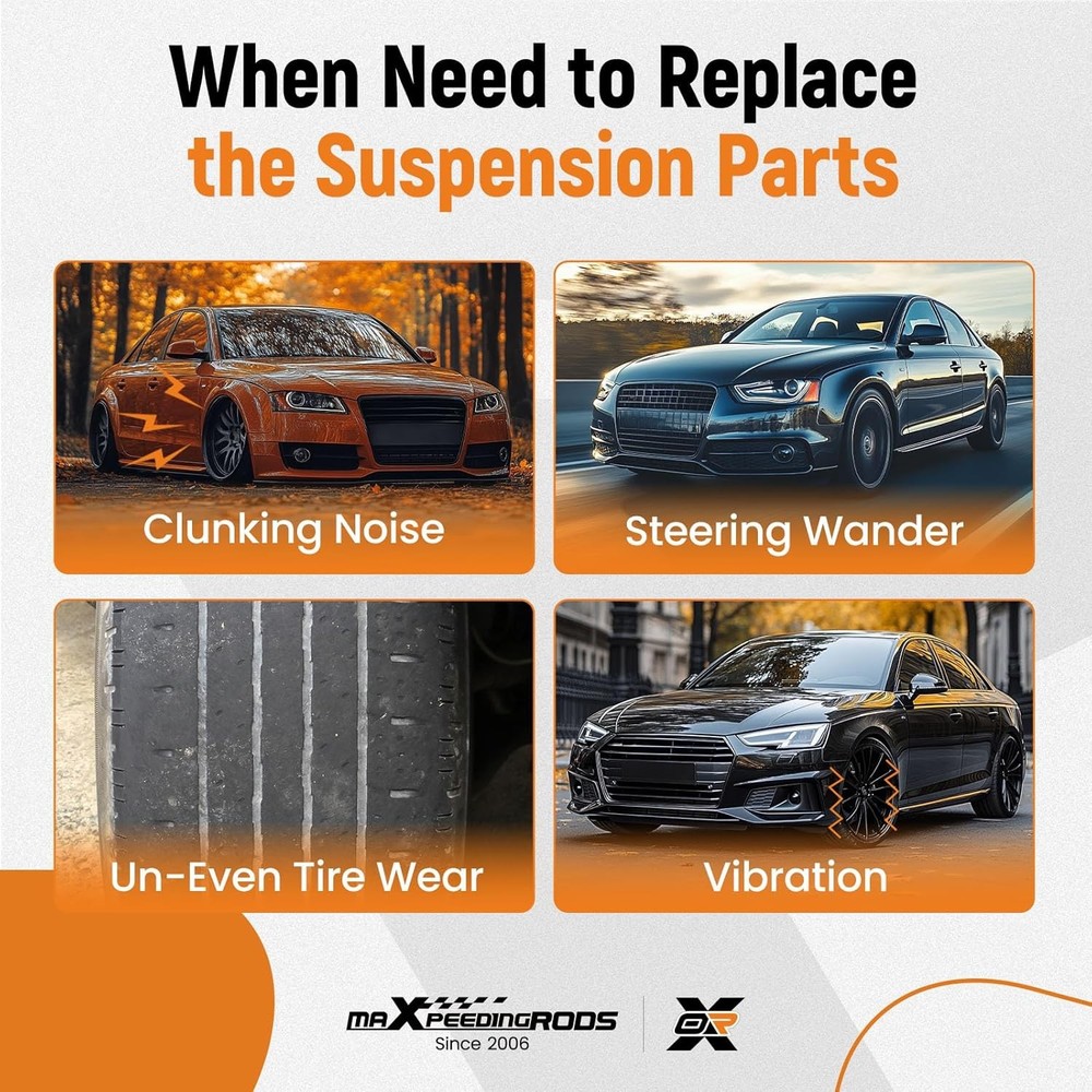 maXpeedingrods 12Pc Front Upper Lower Forward Rearward Control Arm for Audi A...