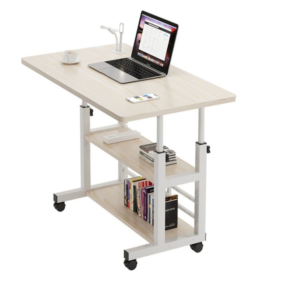 Adjustable Bedside Laptop Desk Multi-Layer Storage Height Adjustable Laptop Desk