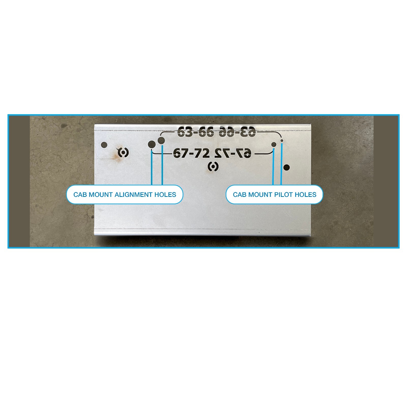 63-72 Chevy C10 CPP’s Frame Shortening Kit Short Bed Conversion 1/4" Heavy Plate