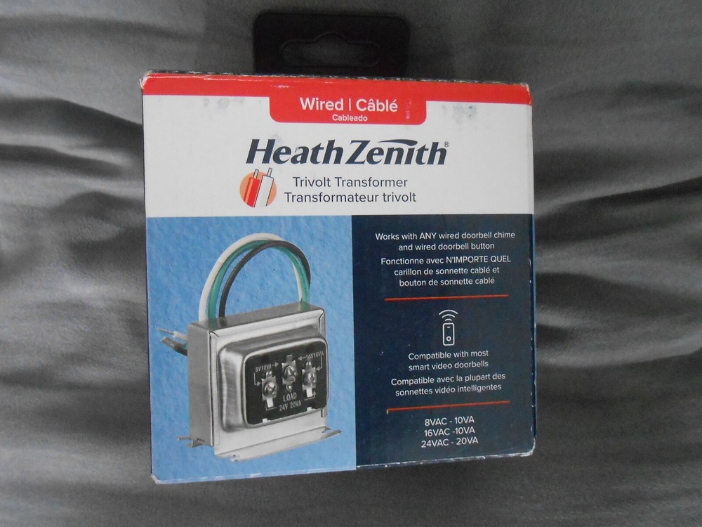 New Heath Zenith Trivolt Wired Transformer 8v/16v/24v 18000070