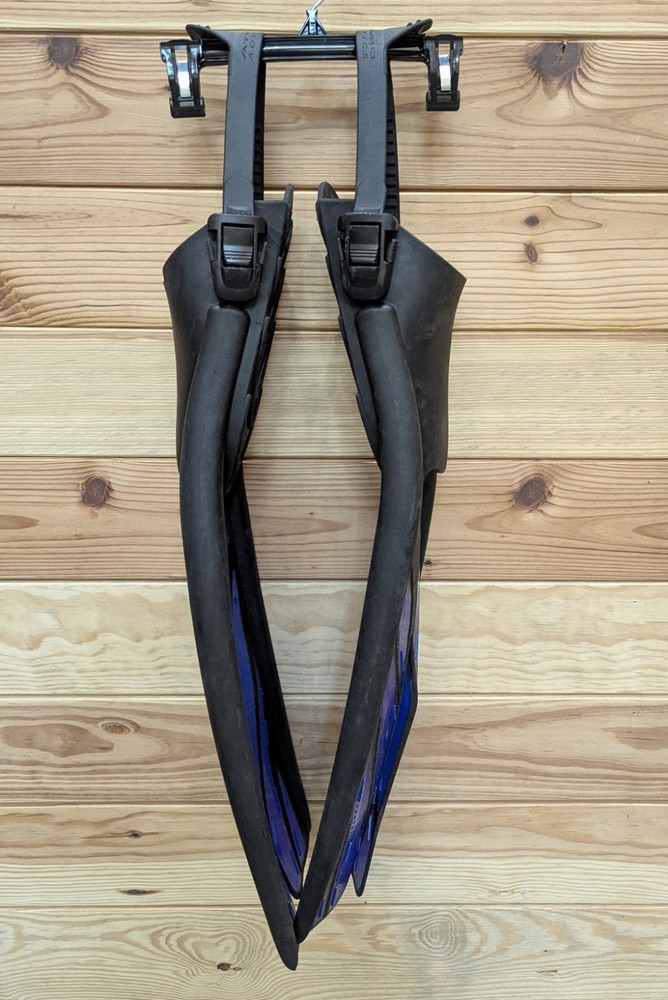 Atomic Aquatics Split Fin Blue Size XL Adjustable Straps Open Heel Scuba Dive