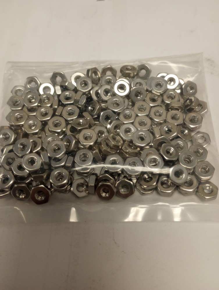 10-32 STAINLESS STEEL HEX MACHINE SCREW NUTS      100PCS