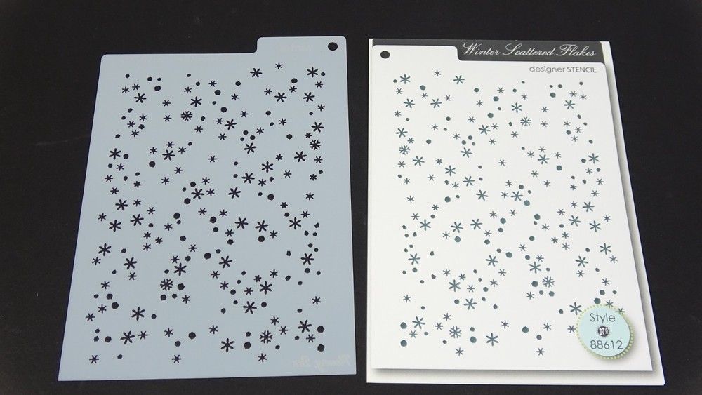 2016 Memory Box Designer Stencil Scattered Flakes 88612