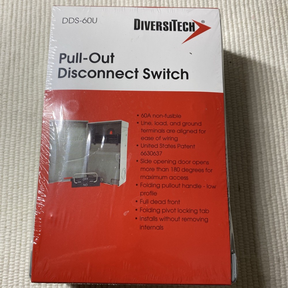 Diversitech DDS-60U Pull-Out Disconnect Switch New