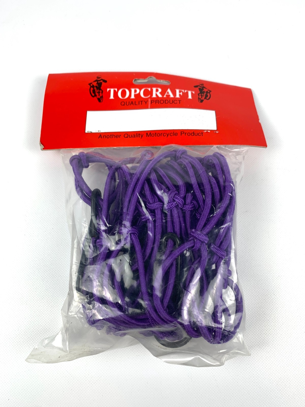 VTG Bike Cargo Net Dayglo Green Purple Stretch Basket Cover Topcraft 15x15" NOS