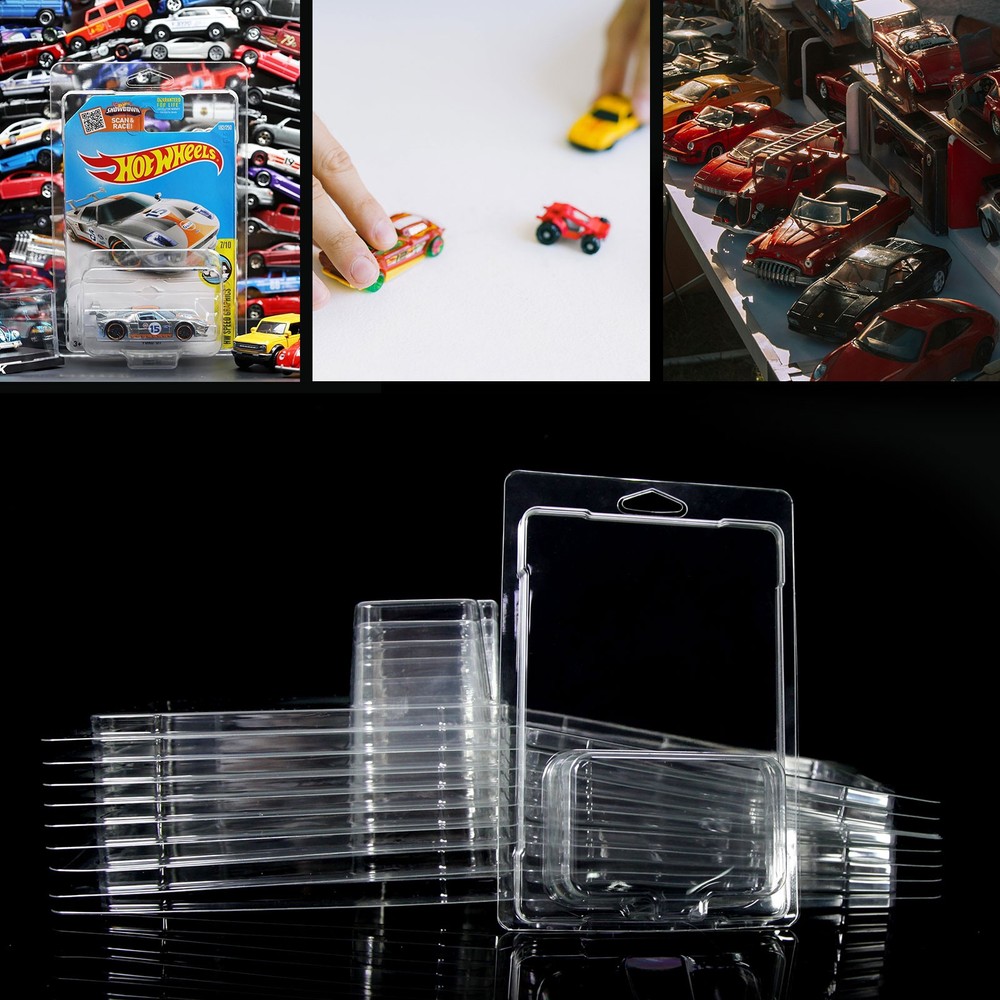 5Pack Clear Protector Case Plastic Display For Hot Wheels & Matchbox Basic Cars