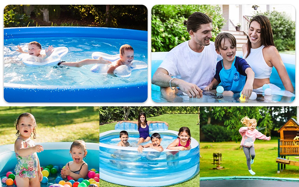 Windproof Circular Pool Cover with Accessories For Ground Pool 21Ft Diameter