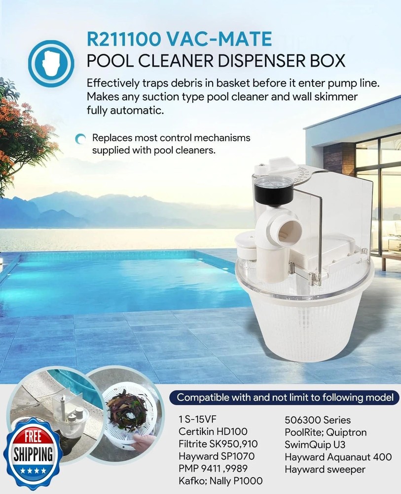 Pentair R211100 Vac-Mate Multi-Function Skimmer Attachment