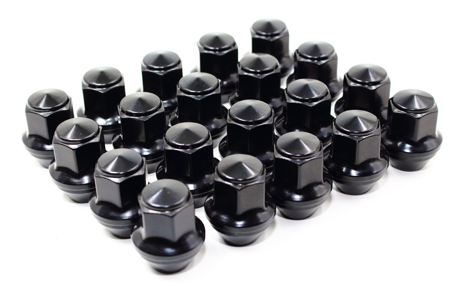 Set 20 14x1.5 Black Factory Style Lug Nuts ACPZ1012M ACPZ1012D Ford Edge Mustang
