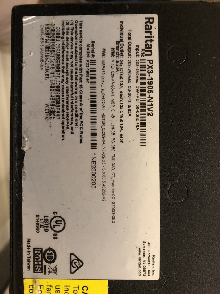 Raritan PX3-1905 n1v2