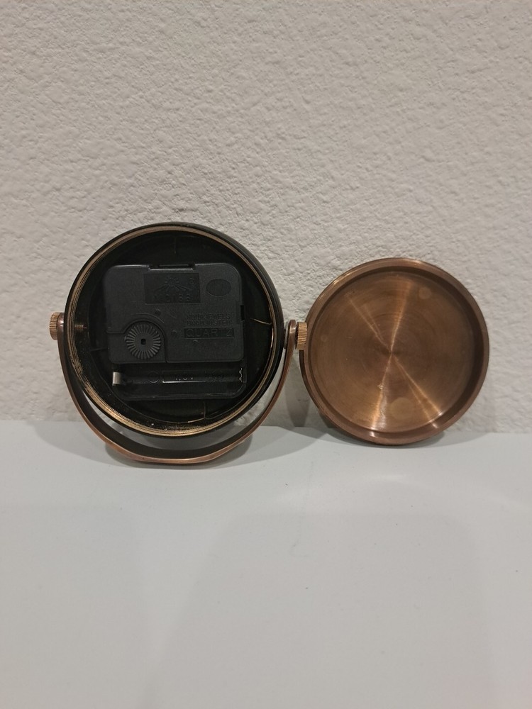 Floating Circus Brass Table Clock Radiovox Black Tested