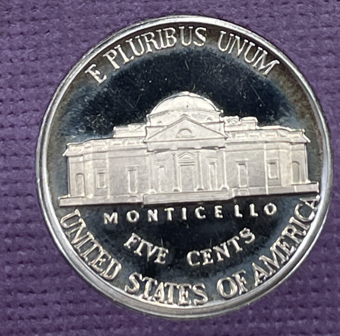 1985 S Proof Jefferson Nickel - Five Cent Coin from Proof Set