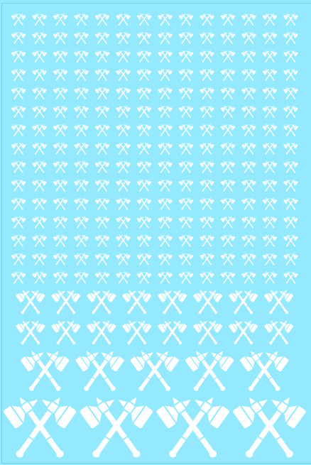 Crossed Hammers Imperial Guard A7 Transfer Sheet