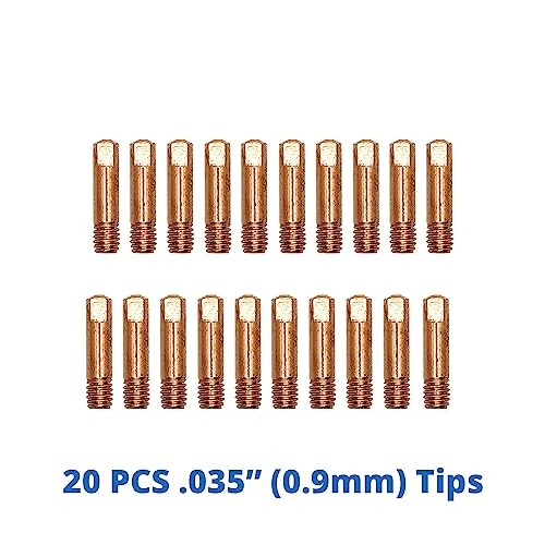 24 PCS Flux Core Gasless Nozzle Tips Kit, Compatible with Lincoln .035" Tips